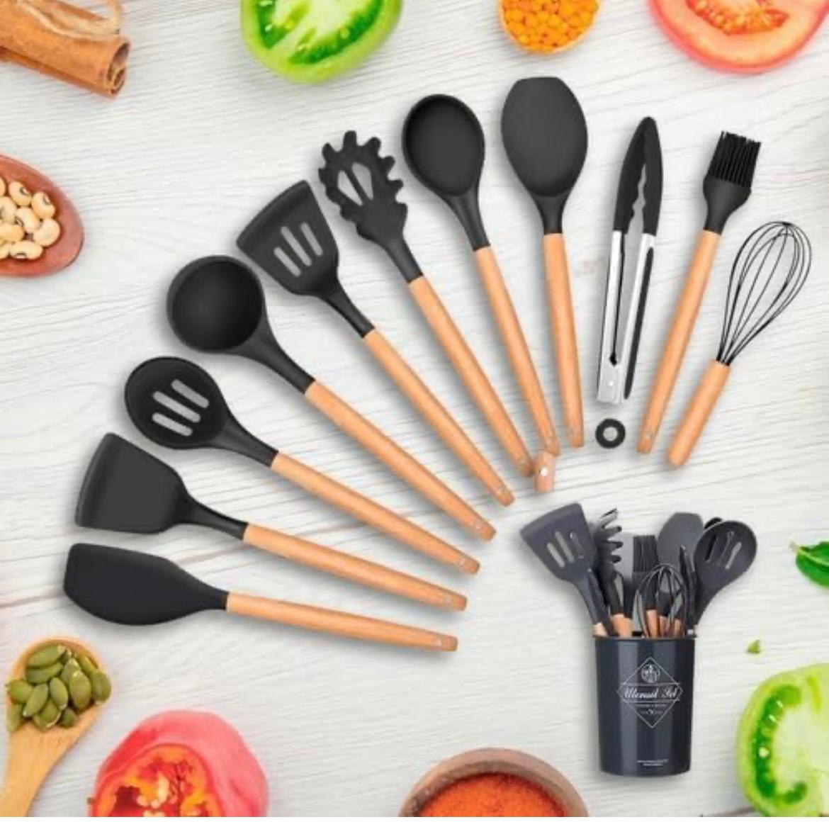 Set de 12 utensilios de cocina alta resistencia⭐⭐⭐⭐⭐